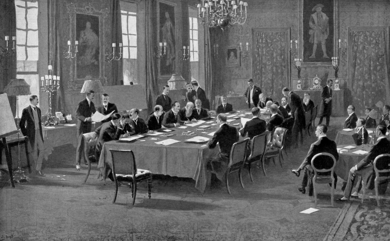 توقيع معاهدة لندن ، مايو 1913 م ، 1920 م بواسطة غير معروف