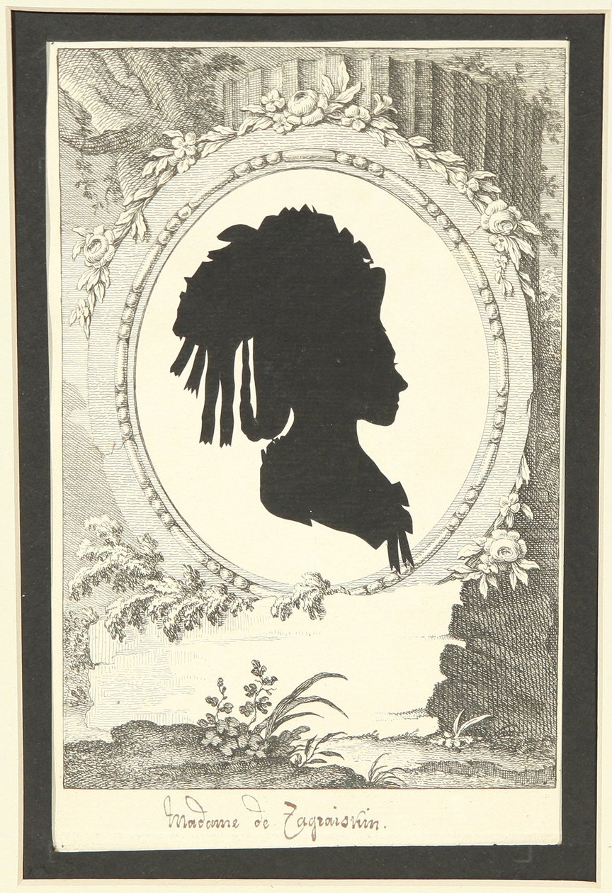 صورة ظلية ل Natalia Kirillovna Zagryazyskaya née Razumovskaya 1747-1837، 1777-1782 بواسطة غير معروف
