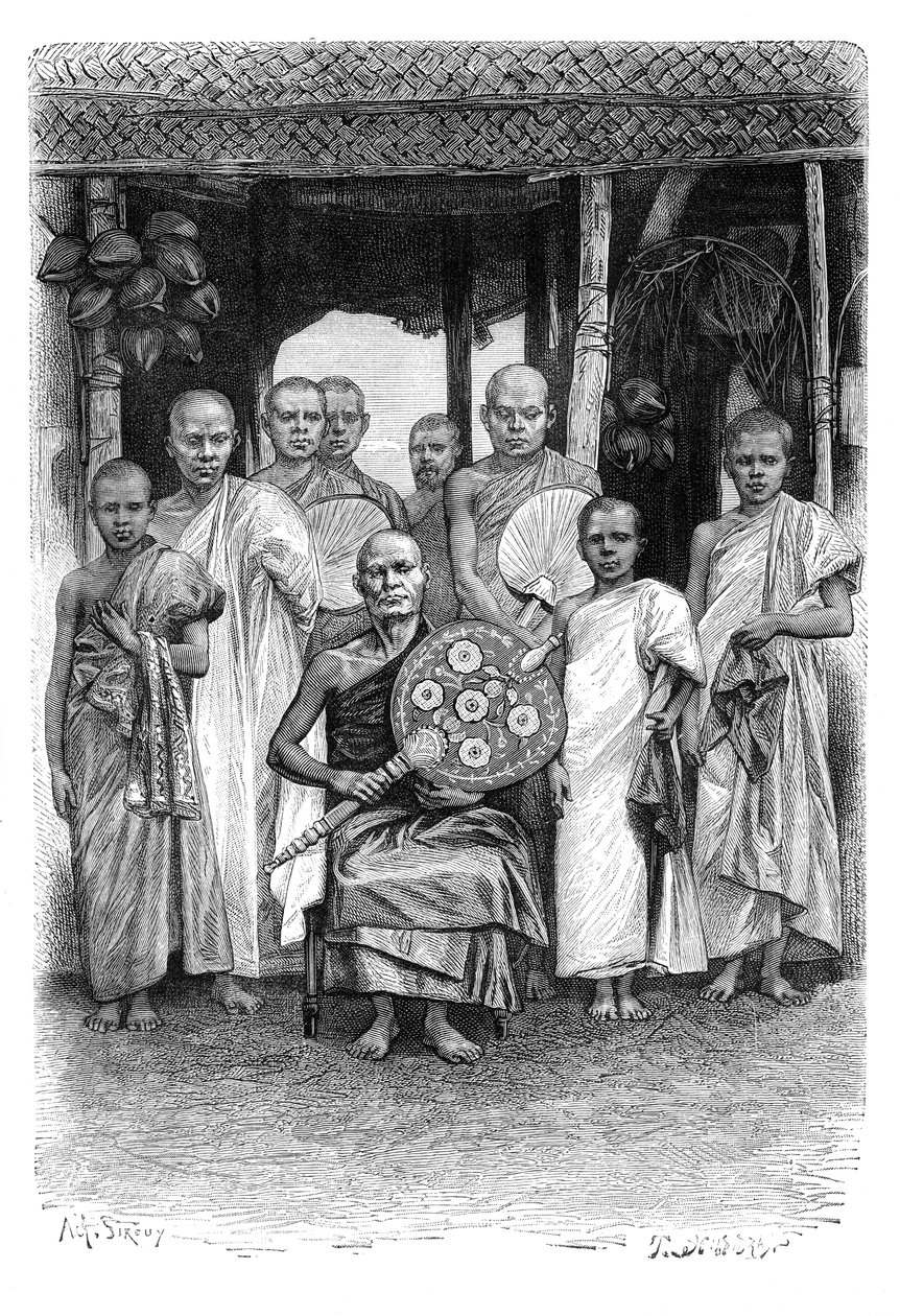 القساوسة البوذيون السنغاليون ، سريلانكا ، 1895 بواسطة غير معروف