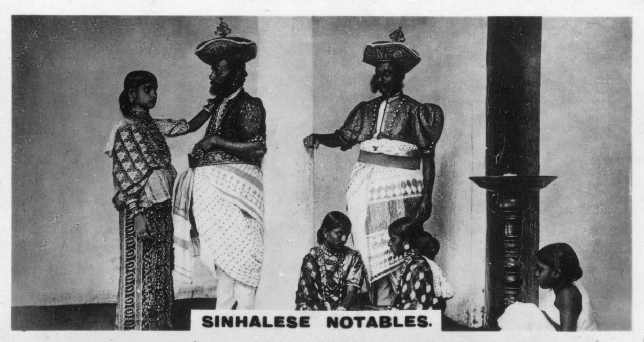 وجهاء السنهالية ، سيلان ، c1925 بواسطة غير معروف