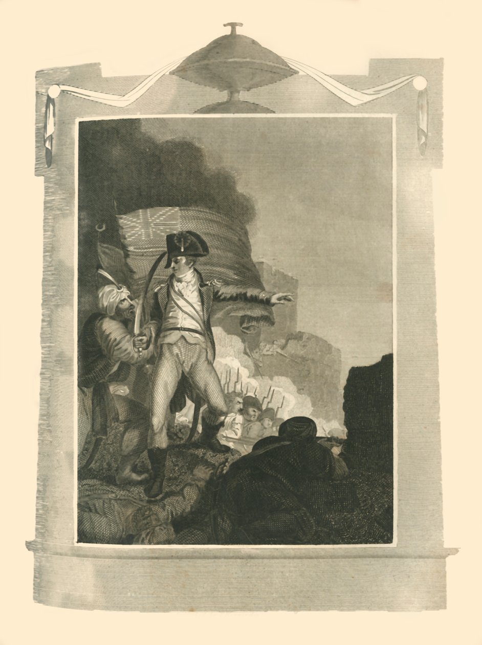 السير سيدني سميث يدافع عن الخرق في عكا ، 1799 ، 1816. بواسطة غير معروف