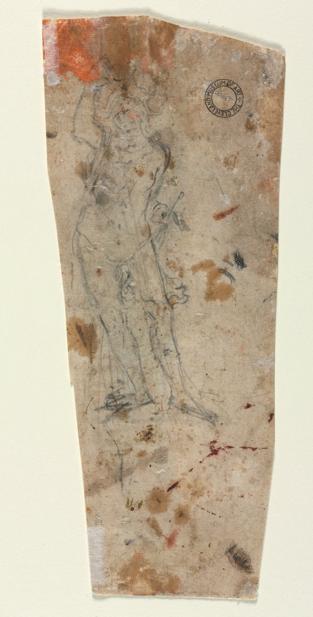 رسم تخطيطي لشخصية مدرعة ، 1600. بواسطة غير معروف