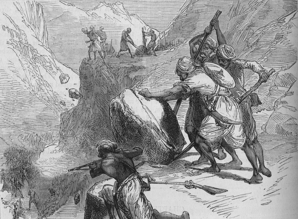 مناوشة في ممر الجبل ، c1880 بواسطة غير معروف