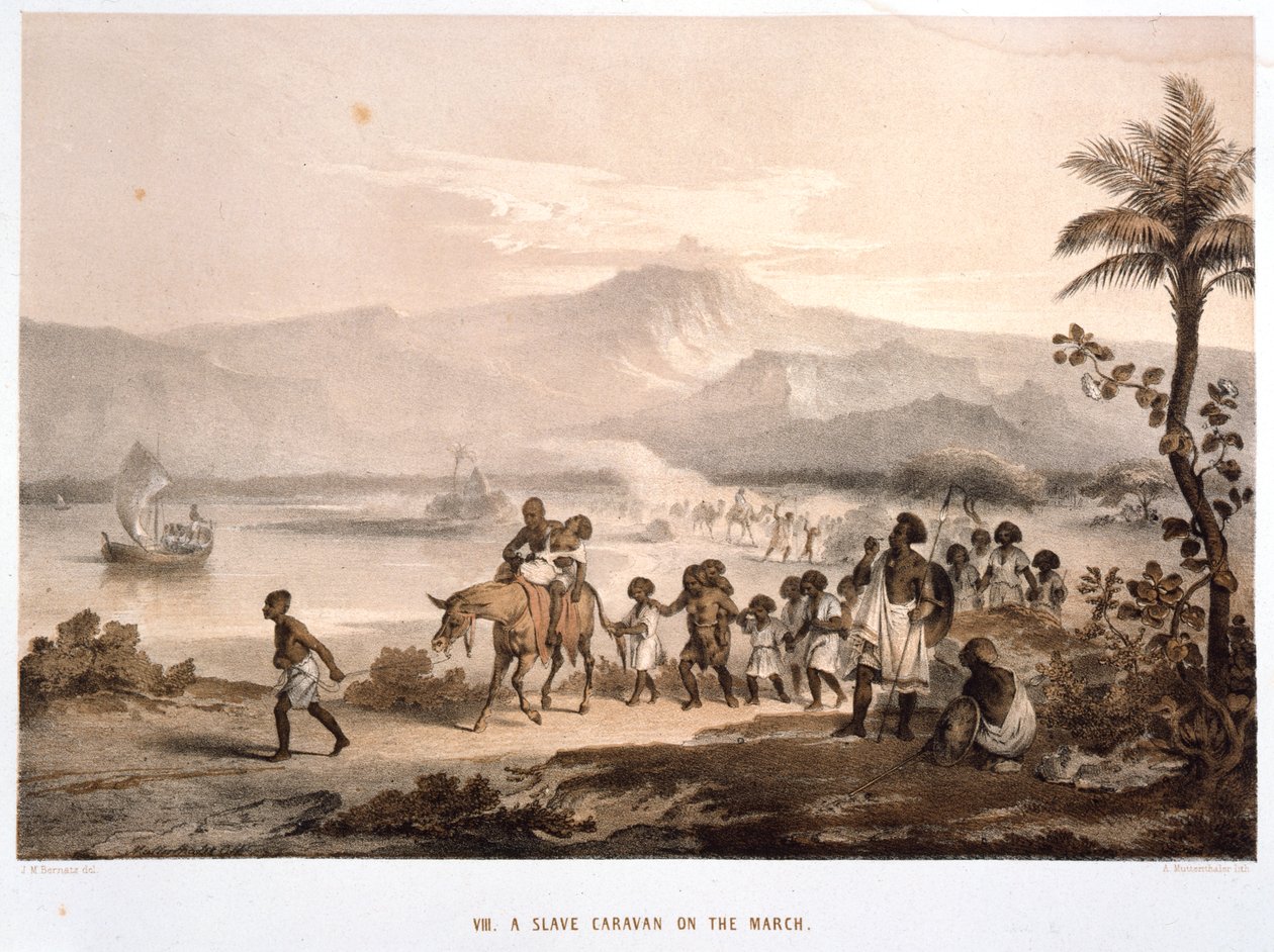 قافلة العبيد في مارس 1852 بواسطة غير معروف