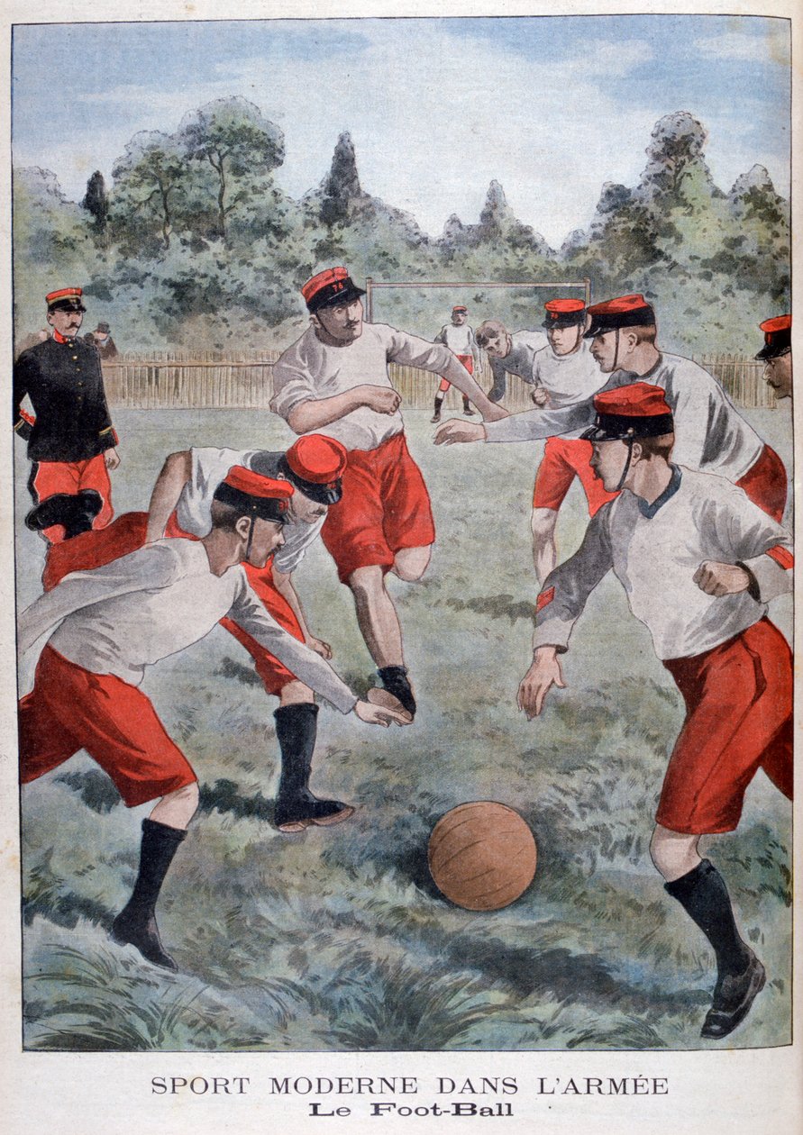 جنود الجيش الفرنسي يلعبون كرة القدم ، 1902 بواسطة غير معروف