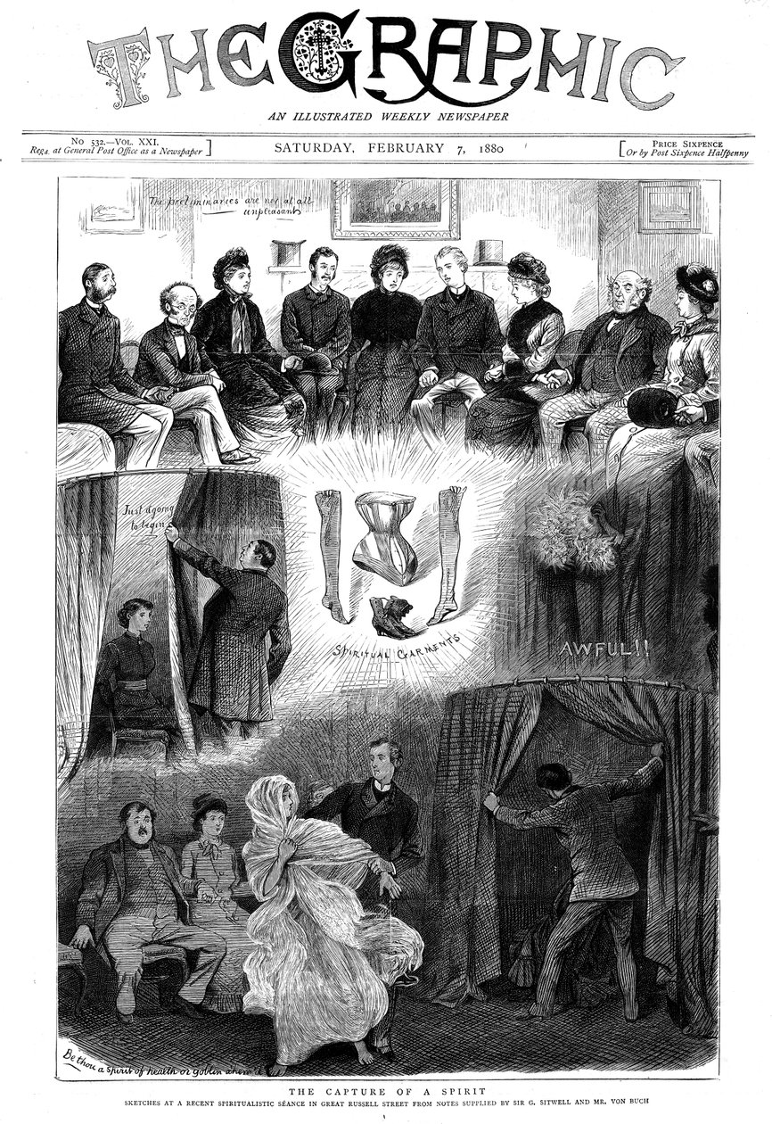 كشف الروح في جلسة لندن ، 1880 بواسطة غير معروف