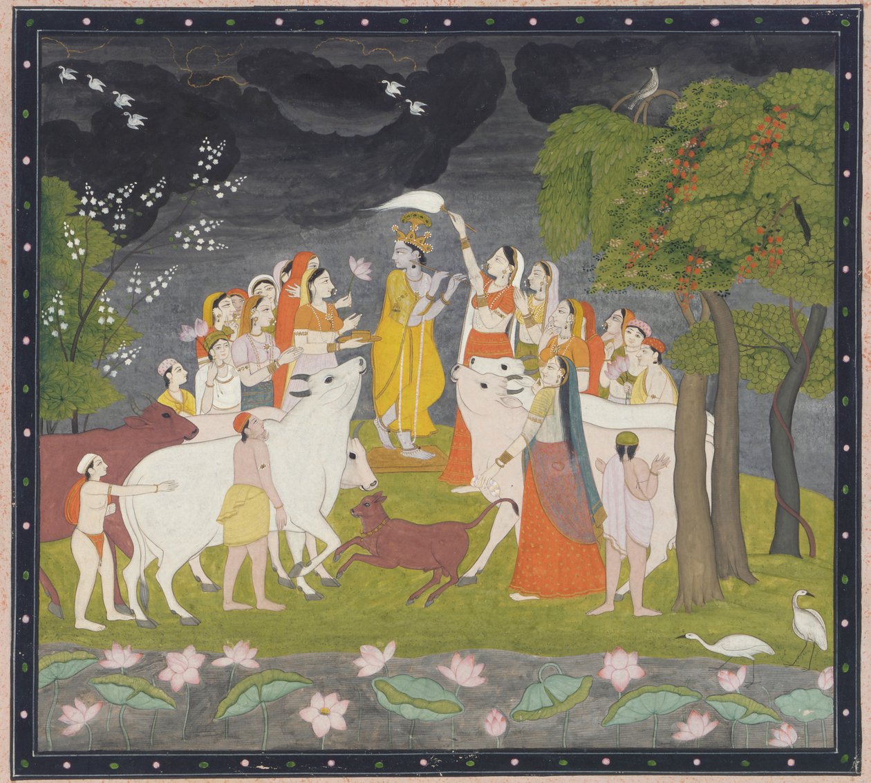 سري كرسنا مع الفلوت ، كاليفورنيا. 1790-1800. بواسطة غير معروف