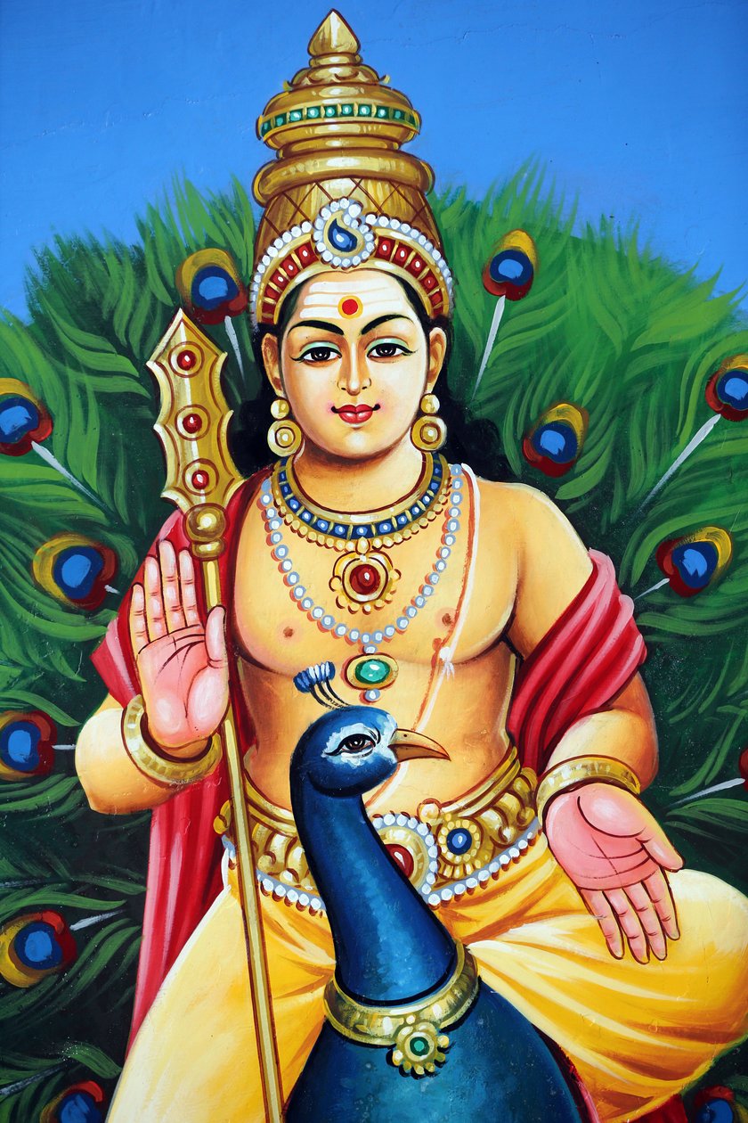 معبد سري مريممان الهندوسي. Karthikeya المعروف أيضًا باسم Murugan و Skanda و Subramnya هو إله الحرب الهندوسي ، 20160817 ، سنغافورة ، سنغافورة بواسطة غير معروف