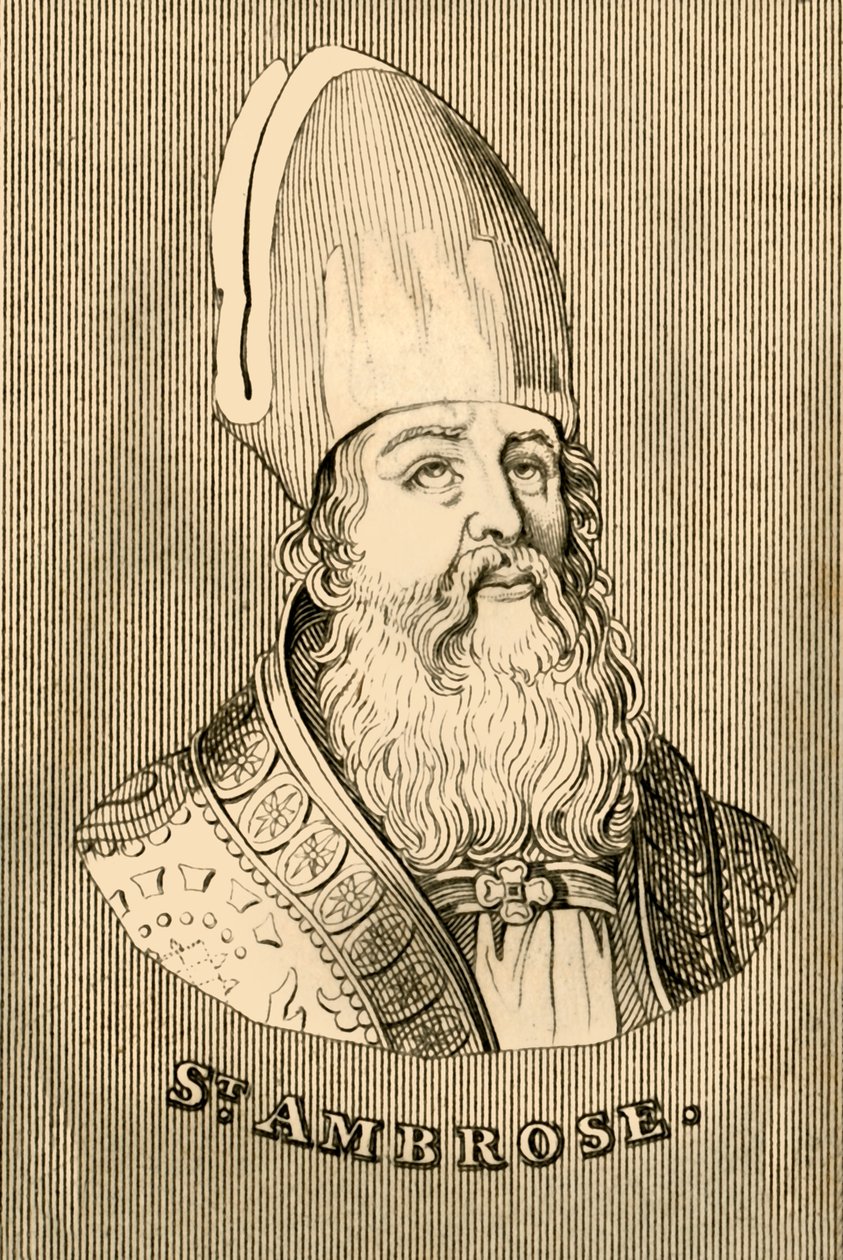 سانت أمبروز ، c340-397 ، 1830. بواسطة غير معروف