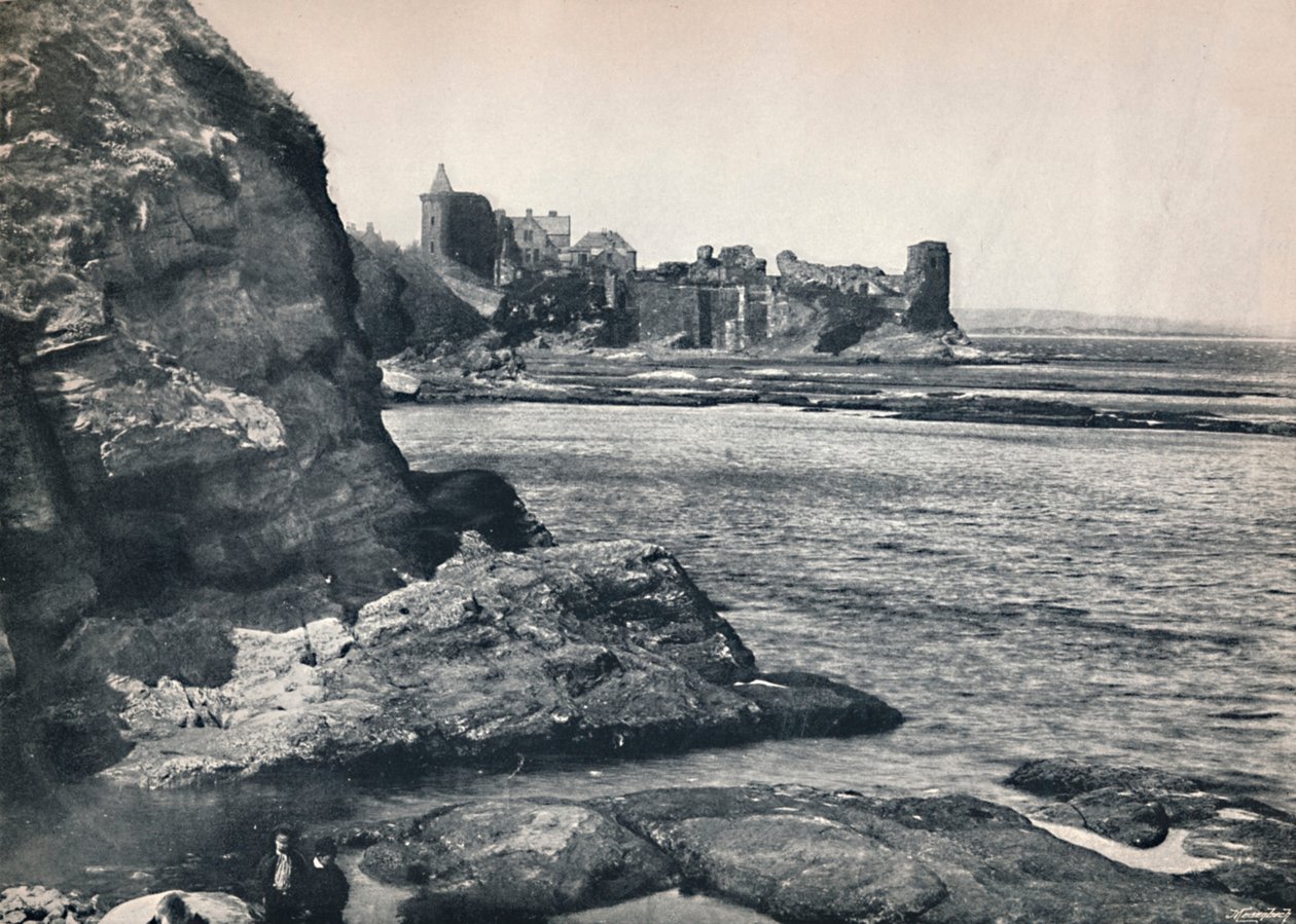 سانت أندروز - القلعة ، من الجنوب الشرقي ، 1895 بواسطة غير معروف