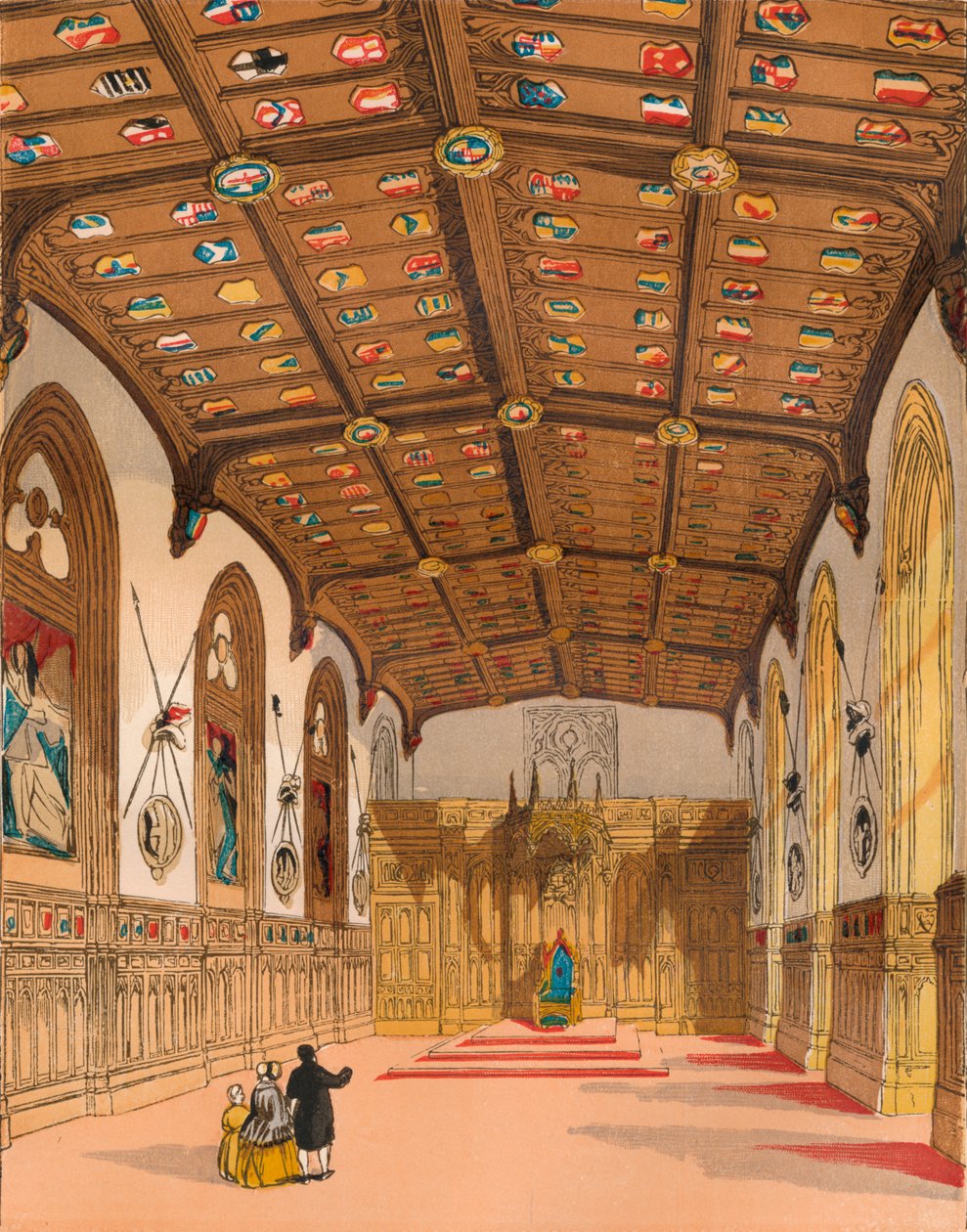 قاعة سانت جورج ، وندسور ، c1845 ، 1864 بواسطة غير معروف