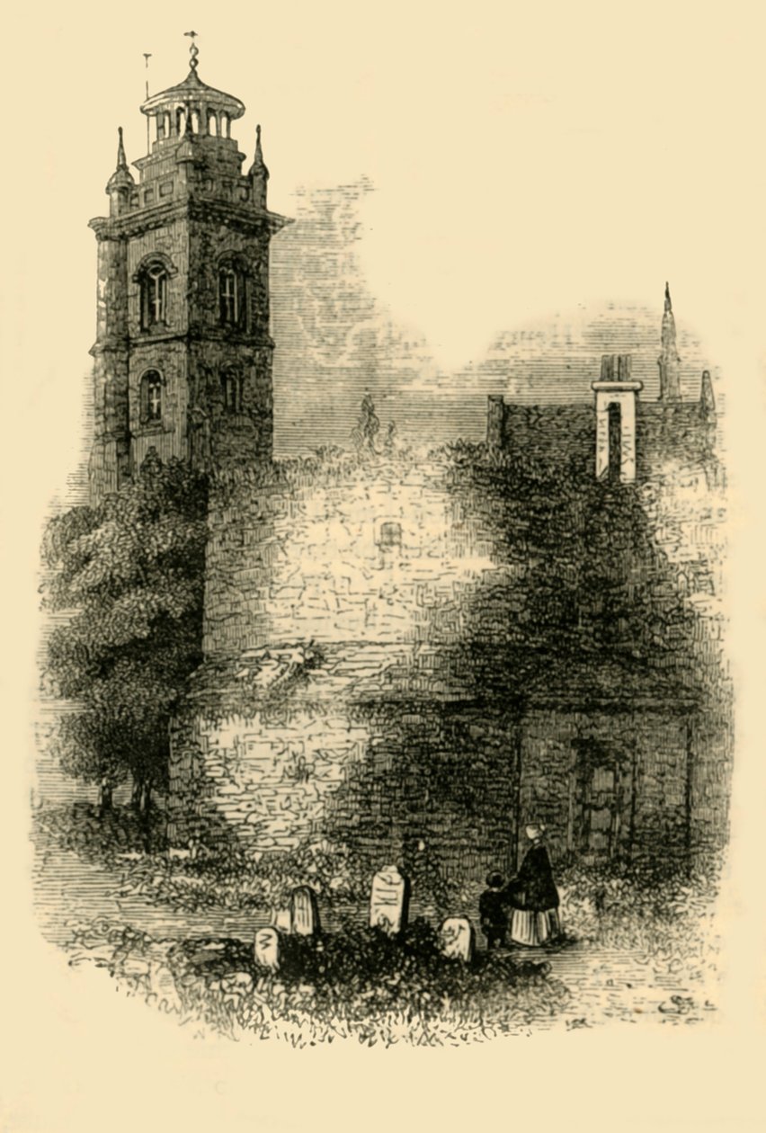 القديس جيلس ، Cripplegate ، عرض الجدار القديم ، c1872. بواسطة غير معروف