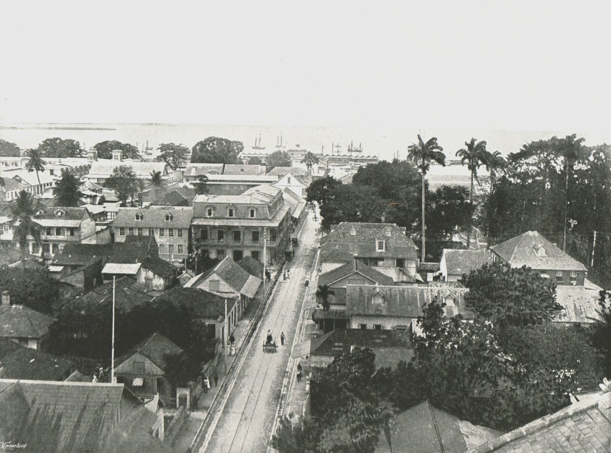 شارع سانت فنسنت ، بورت أوف سبين ، ترينيداد ، 1895. بواسطة غير معروف