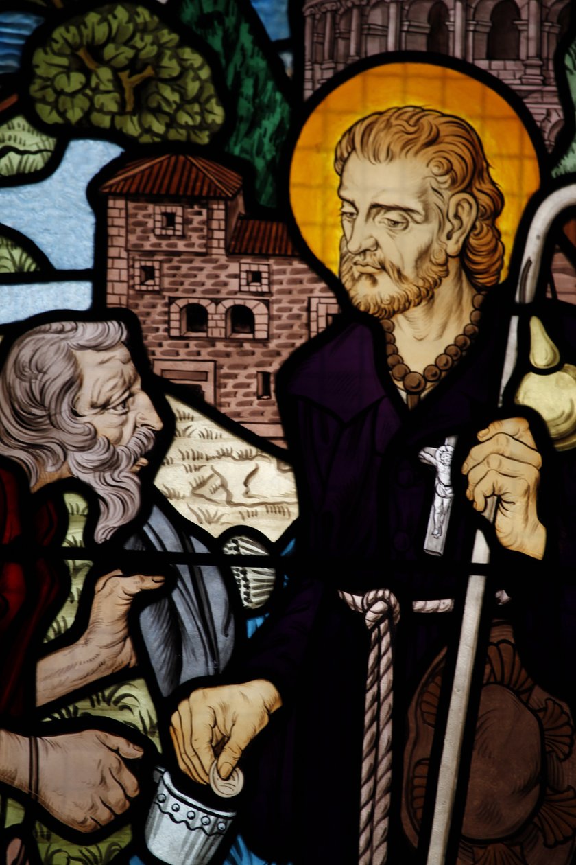 زجاج ملون في كنيسة Saint-Honore d
