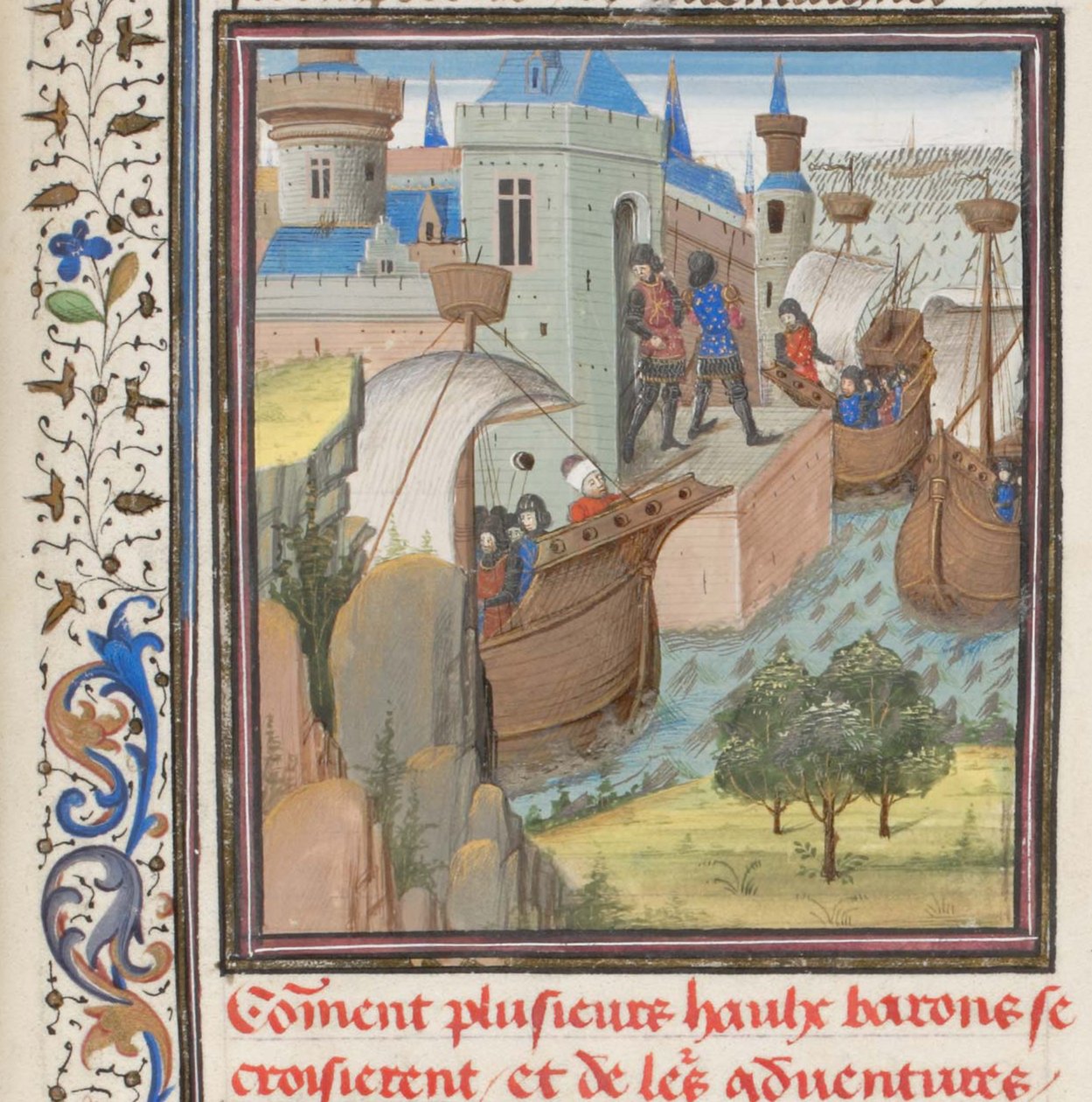 بدء الحملة الصليبية الرابعة. صورة مصغرة من الهستوريا بواسطة ويليام صور ، 1460 بواسطة غير معروف
