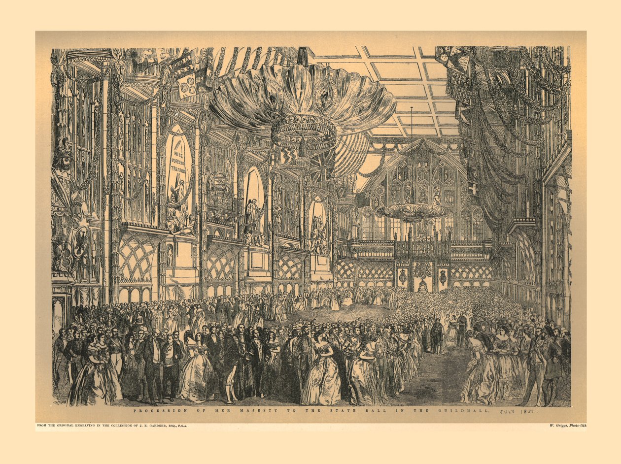 كرة الدولة في Guildhall ، 1851 ، 1886 بواسطة غير معروف