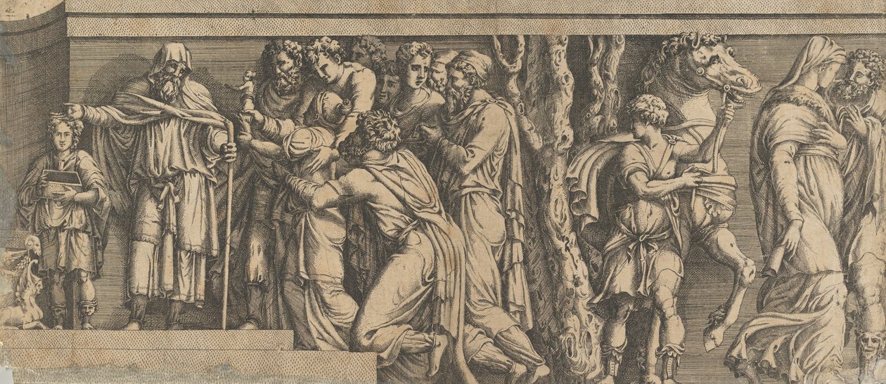 تمثال لنيوبي وعبادتها مع أبولو وديانا وشخصيات أخرى ، 1543-1547. بواسطة غير معروف