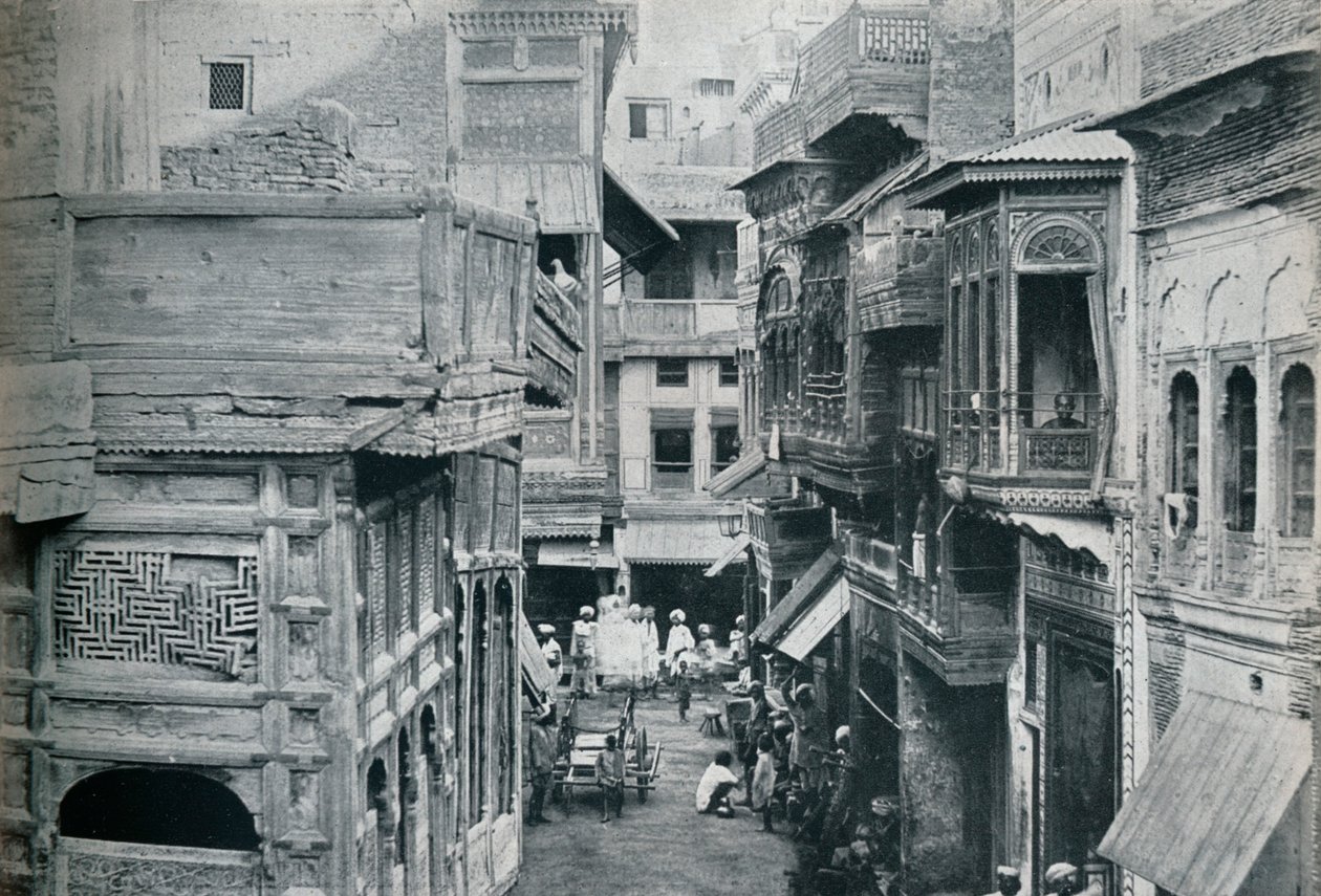 شارع في لاهور ، عاصمة البنجاب ، c1942 بواسطة غير معروف