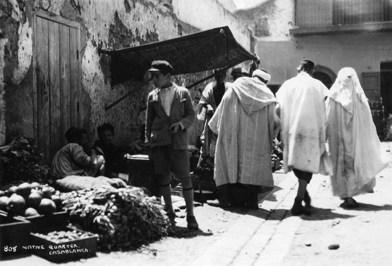 مشهد الشارع ، الدار البيضاء ، المغرب ، c1920s-c1930s بواسطة غير معروف