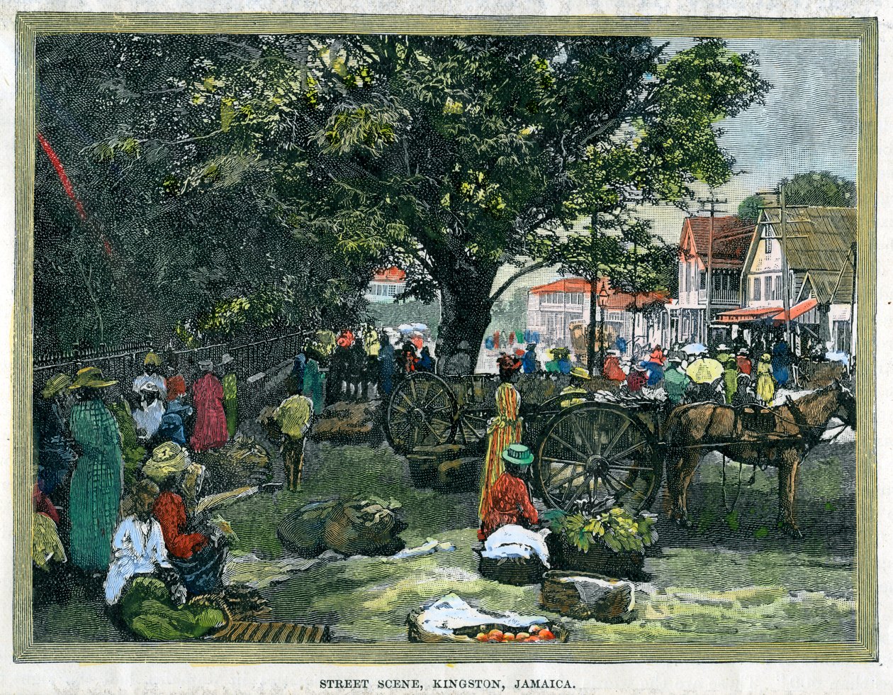 مشهد الشارع ، كينغستون ، جامايكا ، c1880 بواسطة غير معروف