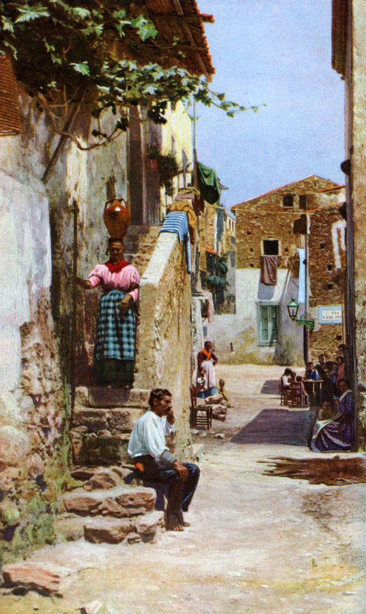 مشهد الشارع ، تاورمينا ، صقلية ، إيطاليا ، c1923 بواسطة غير معروف
