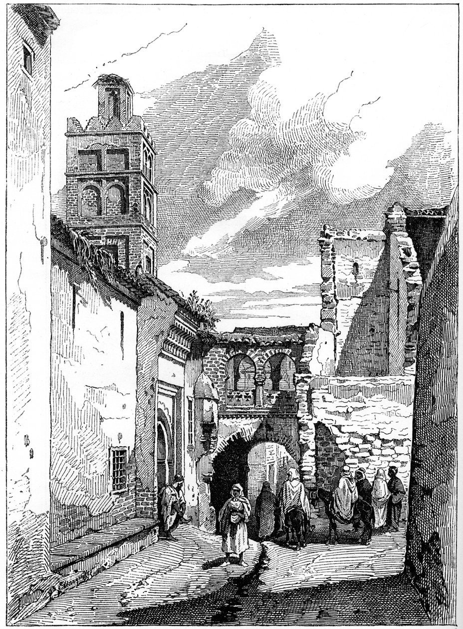 منظر الشارع في تلمسان ، الجزائر ، c1890 بواسطة غير معروف