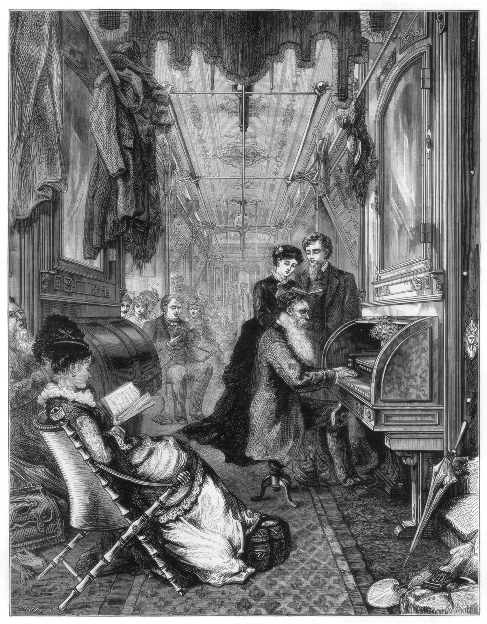 الأحد على خط سكك حديد يونيون باسيفيك ، الولايات المتحدة الأمريكية ، 1875 بواسطة غير معروف