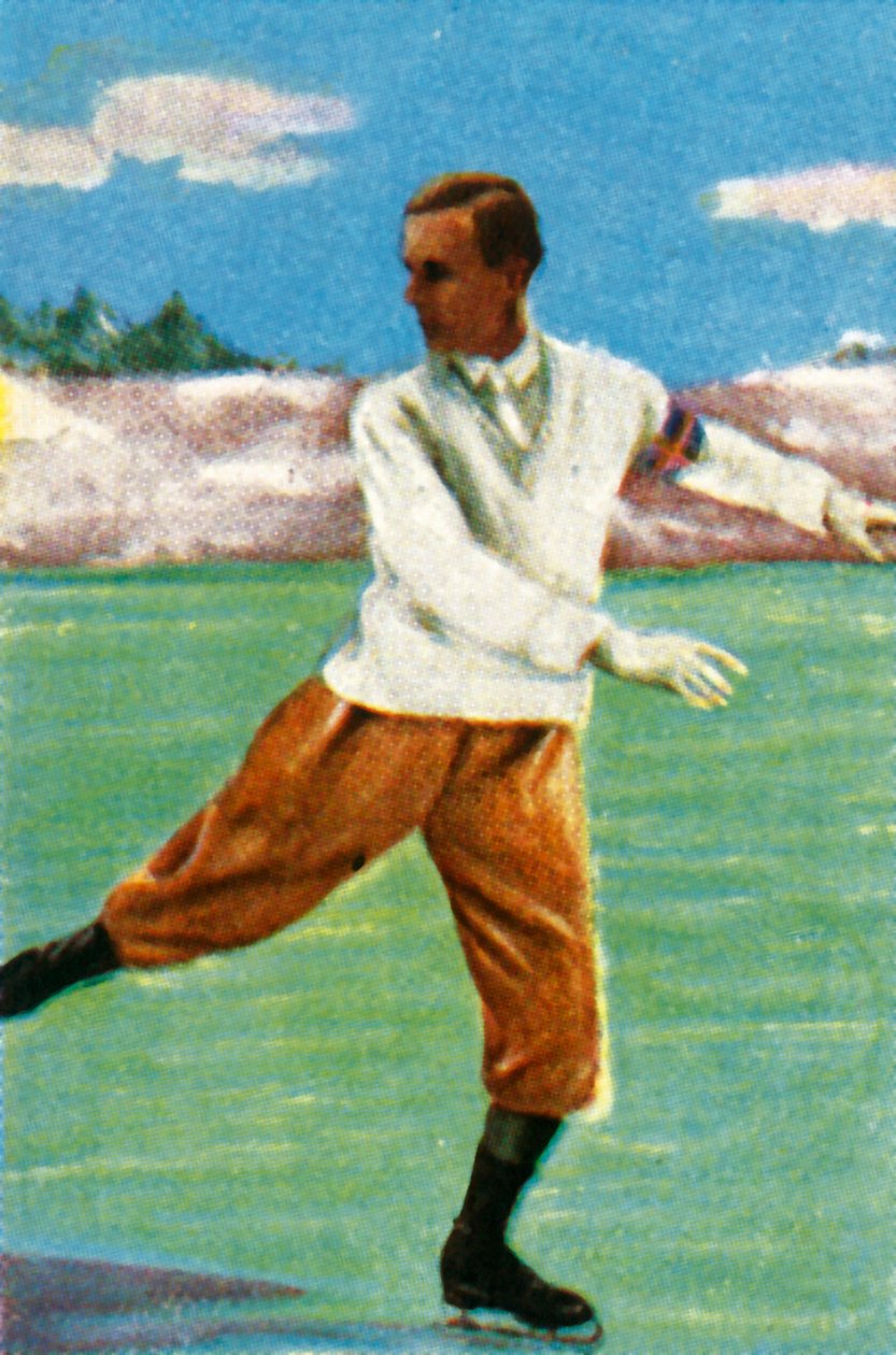 متزلج الرقم السويدي جيليس جرافستروم ، 1928. بواسطة غير معروف