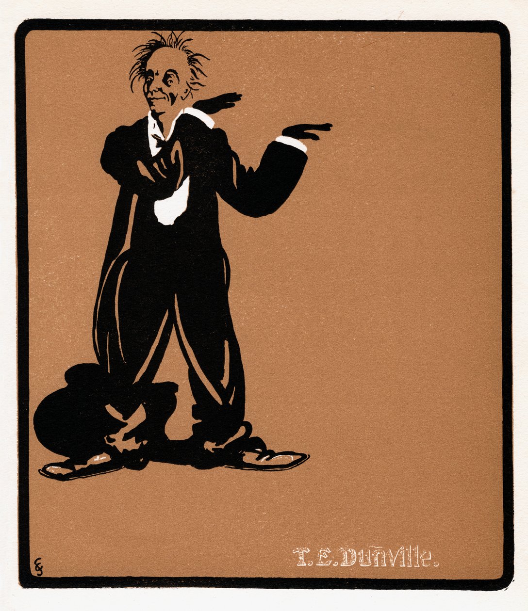 TE Dunville 1868-1924 ، المغني والكوميدي الإنجليزي ، أواخر القرن التاسع عشر بواسطة غير معروف