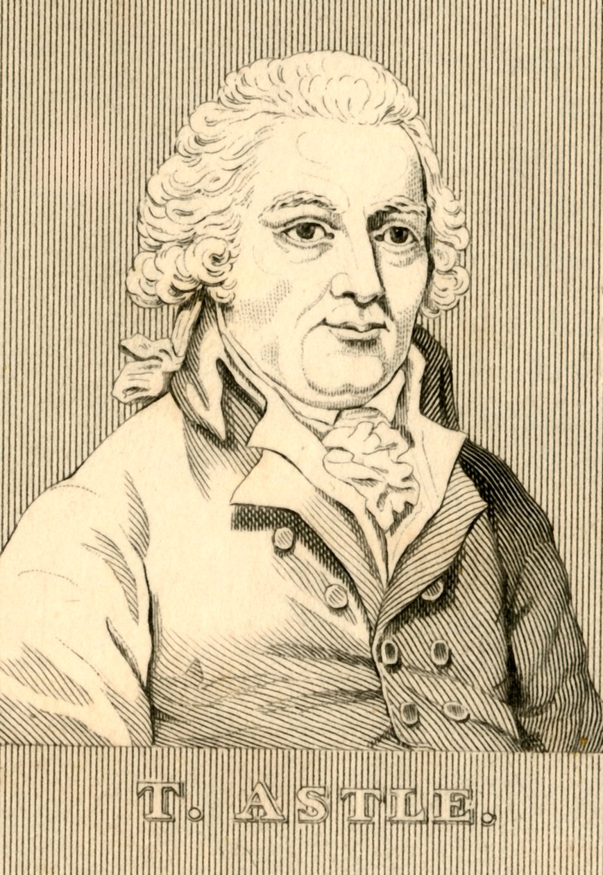 "T. Astle '، 1735-1803 ، 1830. بواسطة غير معروف