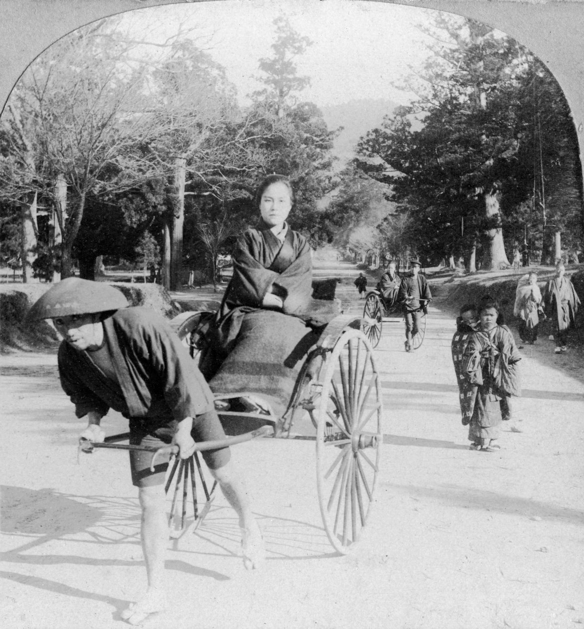 جولة في الحديقة في نارا ، اليابان ، 1901 بواسطة غير معروف