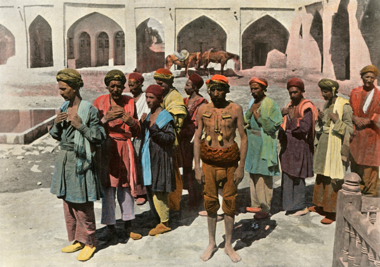 طهران. موكب شهداء دي درويش ، موكب شهداء الدراويش ، 1900. بواسطة غير معروف