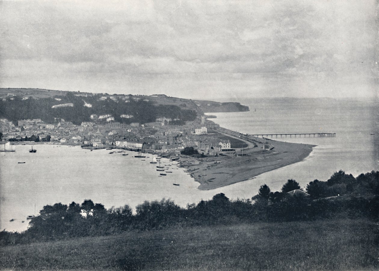 Teignmouth - منظر عام للدين ، 1895 بواسطة غير معروف