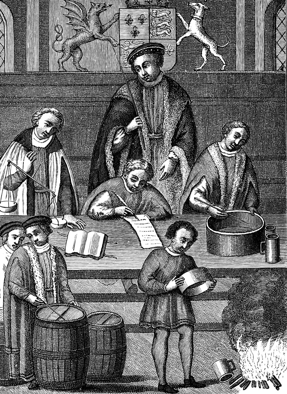 اختبار الأوزان والمقاييس في عهد هنري السابع ، إنجلترا ، 1497-1509 بواسطة غير معروف