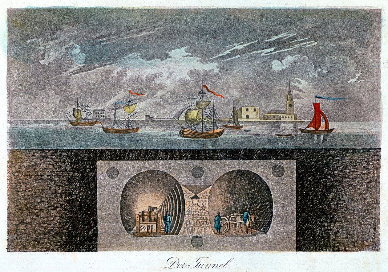 نفق التايمز ، c1830 بواسطة غير معروف