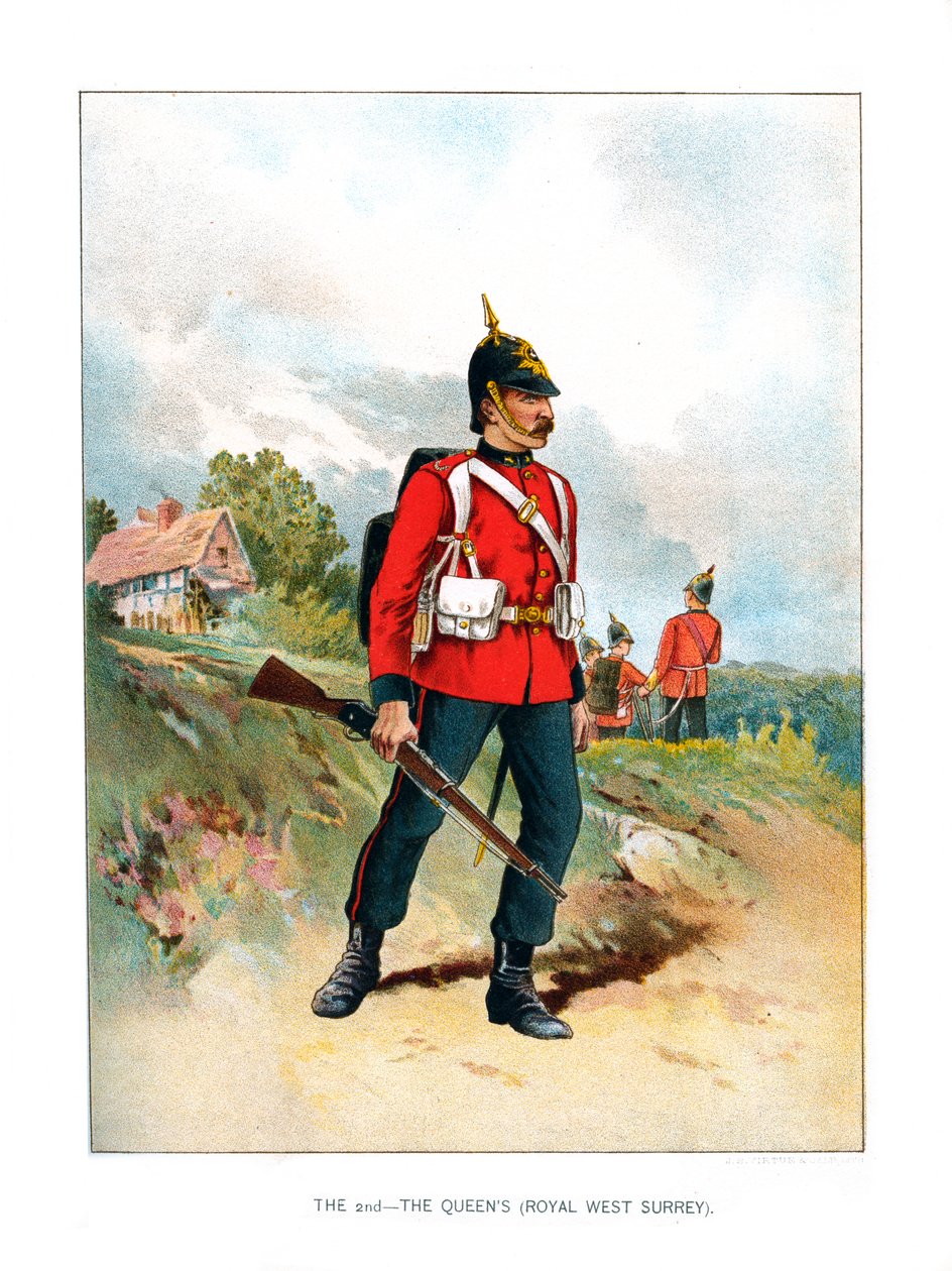 الثاني ، The Queens Royal West Surrey ، c1890 بواسطة غير معروف