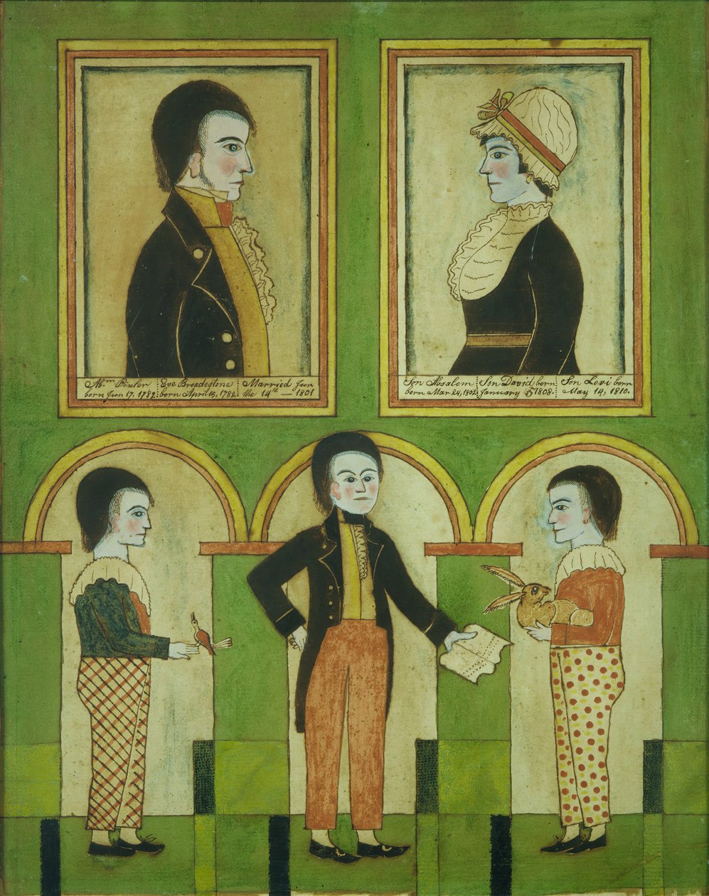 عائلة إبراهيم بيكسلر ، كاليفورنيا. 1815. بواسطة غير معروف