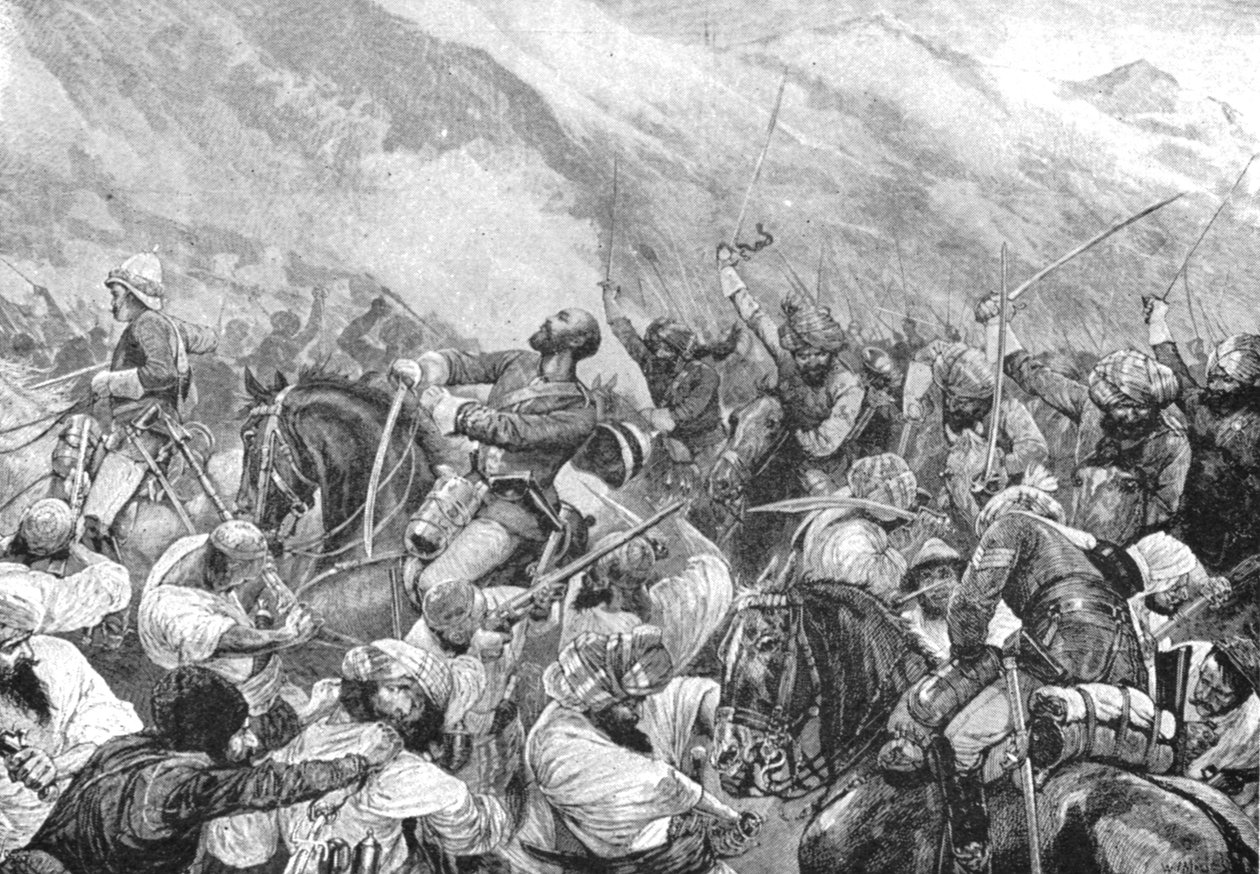 الحرب الأفغانية ، 1879: وفاة الرائد ويغرام باتتي في معركة فوتاباباد ... ، 1901. بواسطة غير معروف