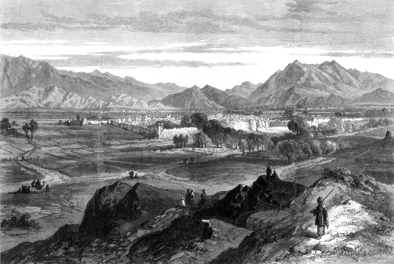 الحرب الأفغانية: جلال آباد من بيبرز هيل ، أفغانستان ، 1879 بواسطة غير معروف