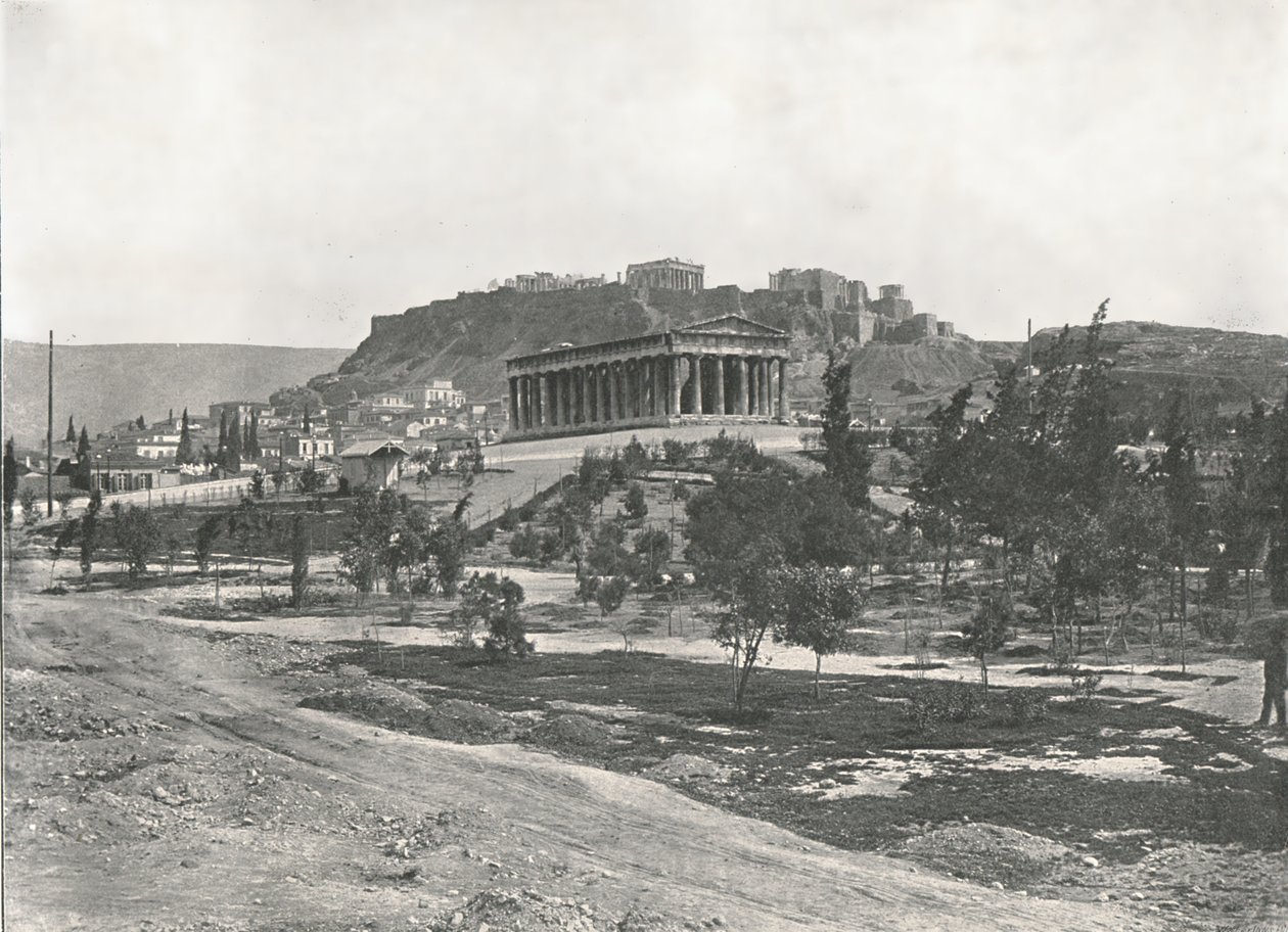 أجورا وأكروبوليس ، أثينا ، اليونان ، 1895. بواسطة غير معروف