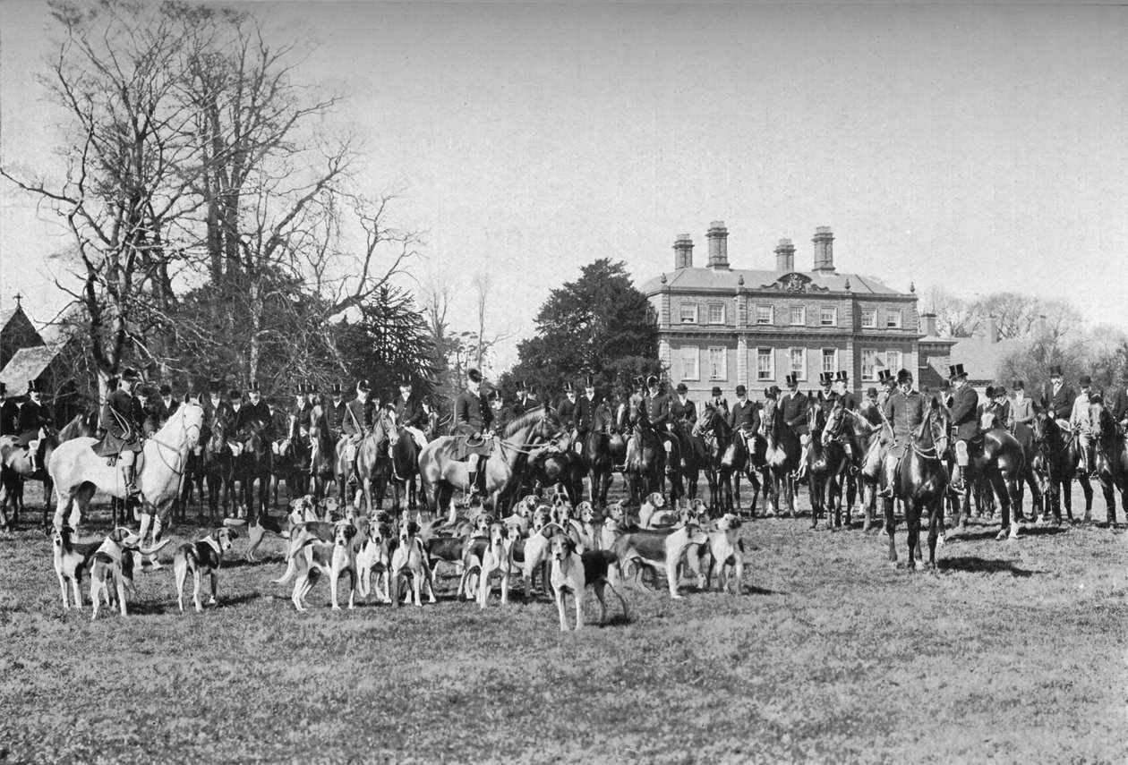 The Albrighton Hounds: A Meet at Stretton، c1903، 1903 بواسطة غير معروف