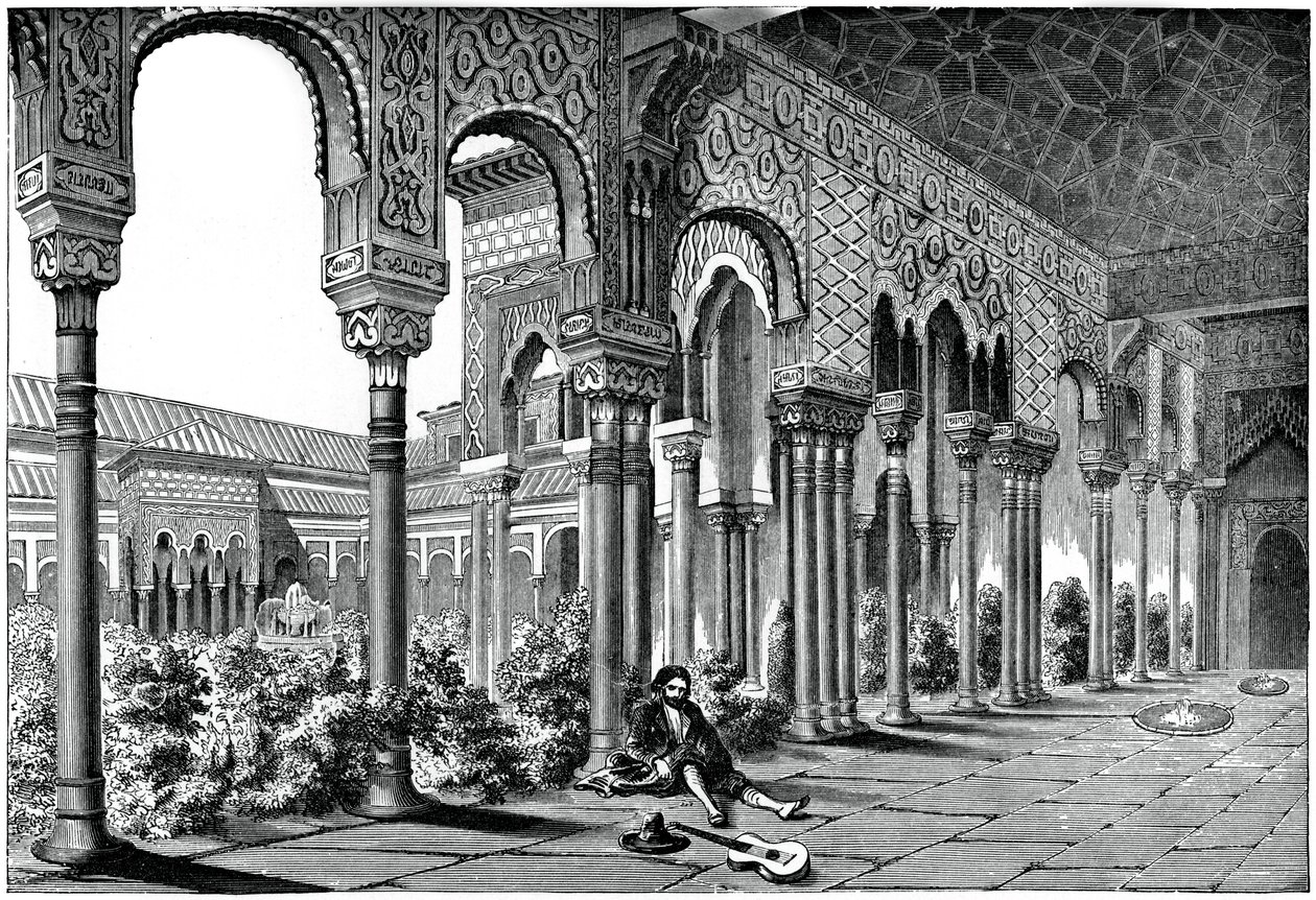 قصر الحمراء ، غرناطة ، إسبانيا ، 1870 بواسطة غير معروف