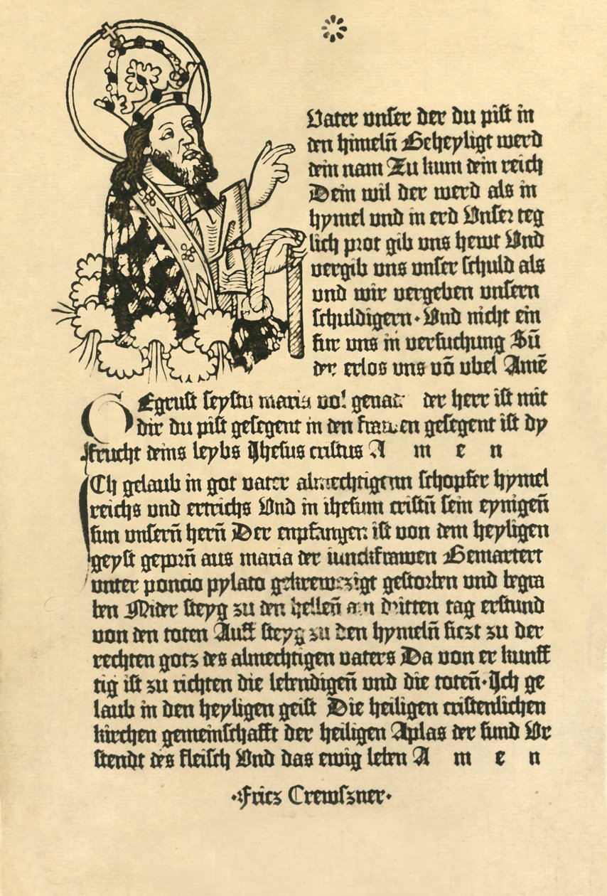 تعالى ، مع Paternoster ، Ave Maria و Credo باللغة الألمانية ، 1915. بواسطة غير معروف