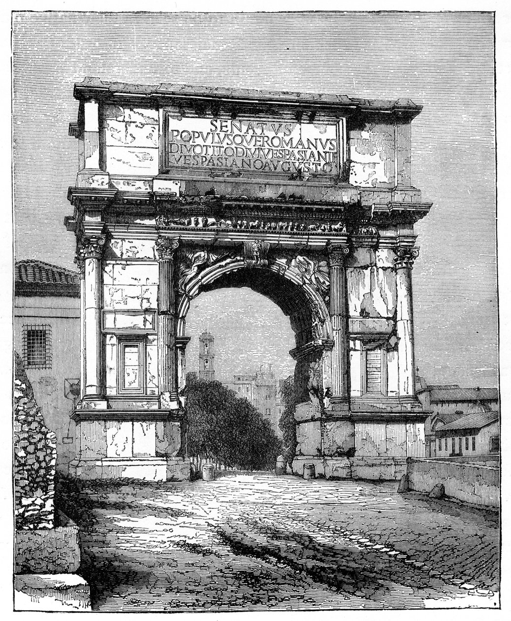قوس تيتوس ، روما ، إيطاليا ، 1882 بواسطة غير معروف