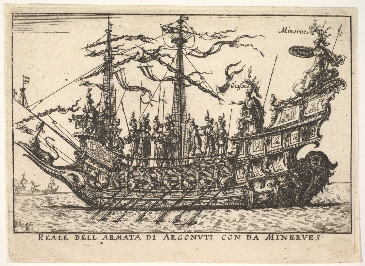 رواد الفضاء بقيادة Minerva Reale من جيش Argonuti مع من Minerves ، من ser ... ، 1664. بواسطة غير معروف