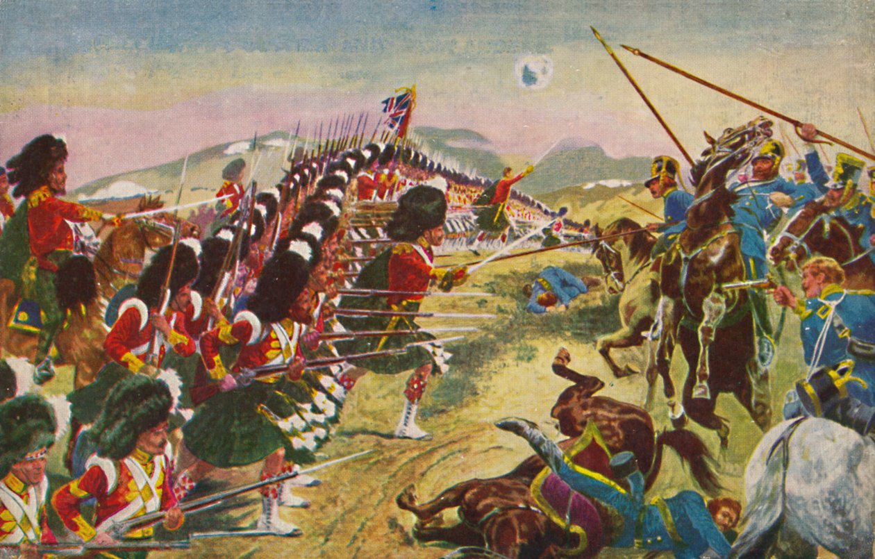 The Argyll & Sutherland Highlanders. الخط الأحمر الرفيع في بالاكلافا ، 1854 ، 1939 بواسطة غير معروف