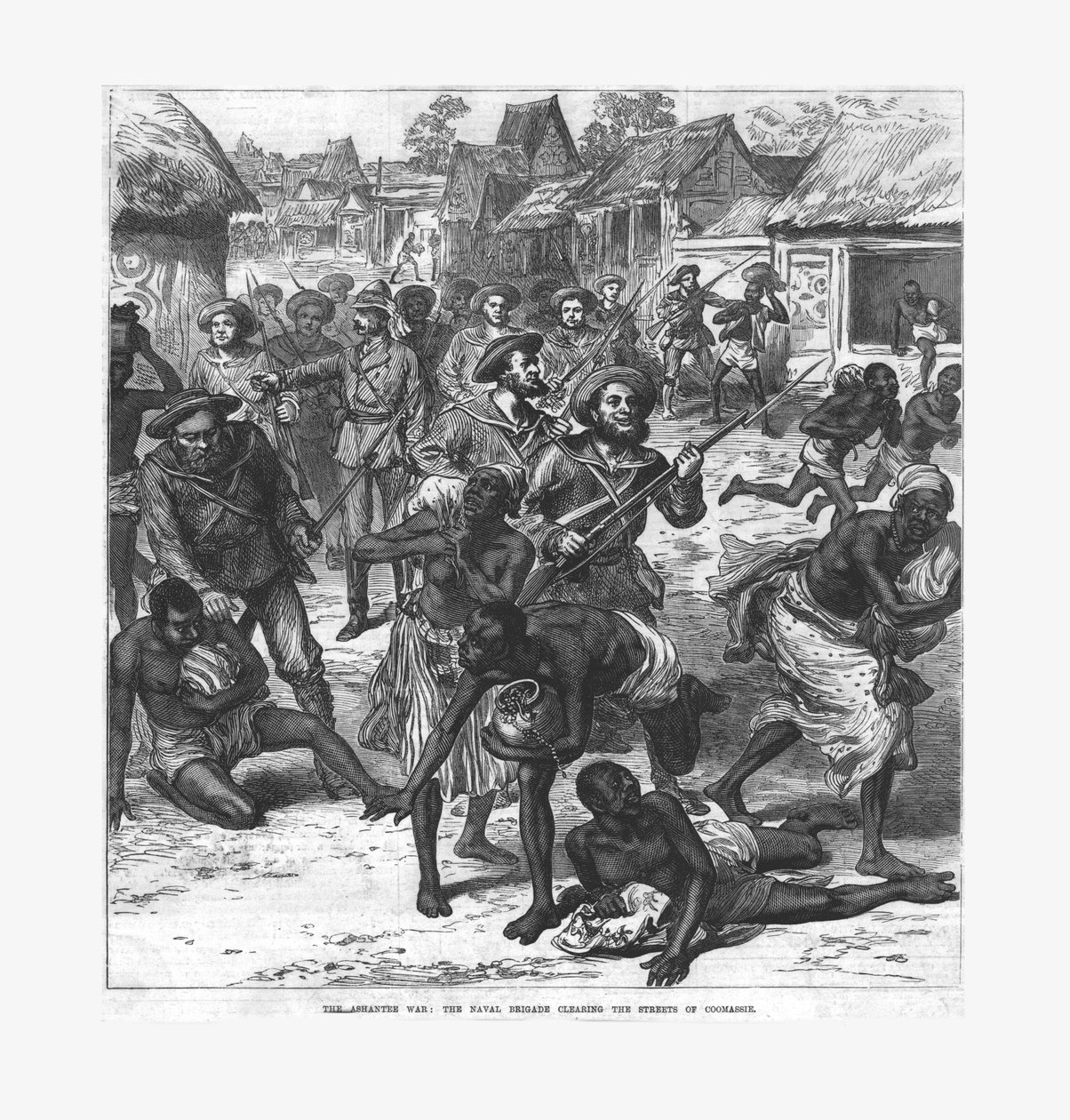 حرب Ashantee: اللواء البحري تطهير شوارع Coomassie ، 1874. بواسطة غير معروف