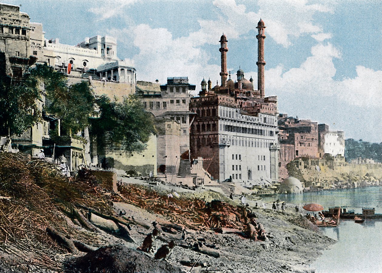 مسجد أورنجزيب ، فاراناسي ، الهند ، c1890 بواسطة غير معروف