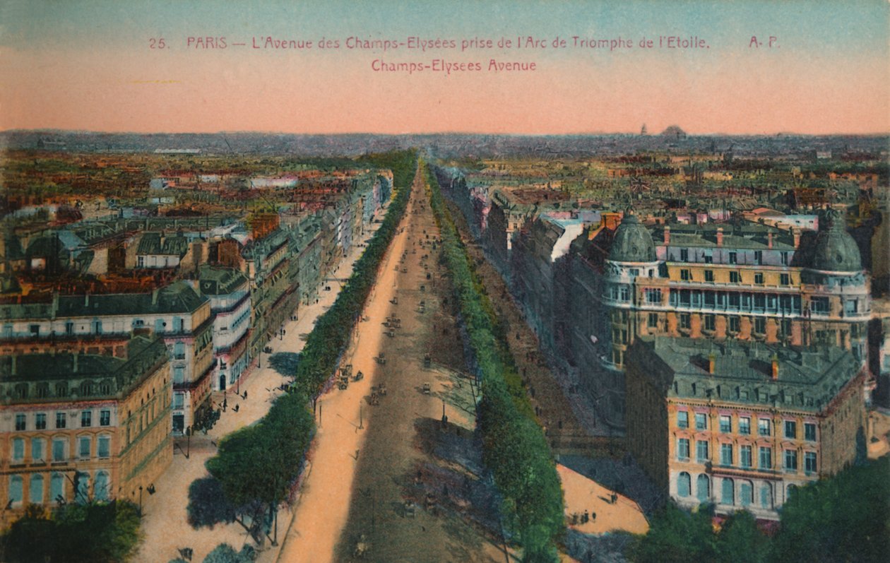جادة الشانزليزيه ، باريس ، c1920 بواسطة غير معروف