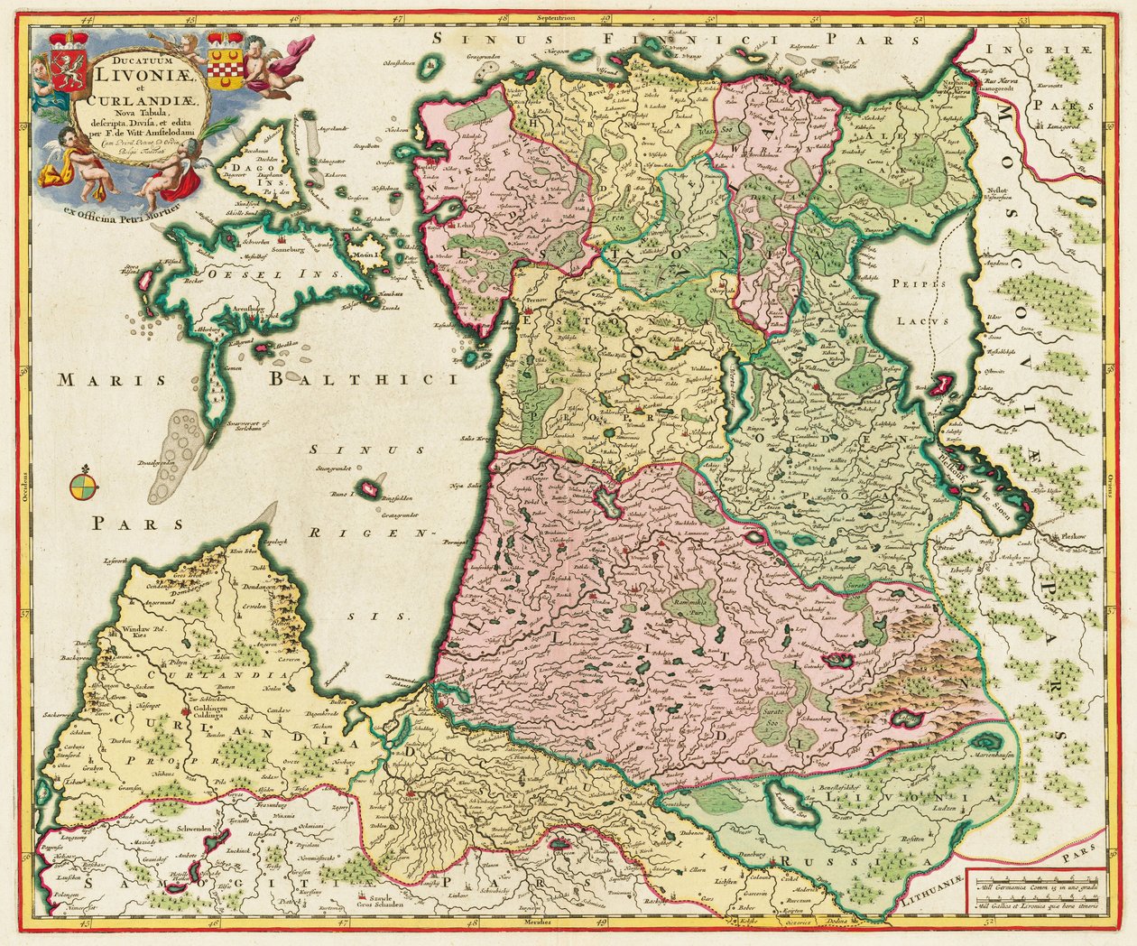 من بحر البلطيق: ducatus Livonia and Curlandiae Nova، 1705 بواسطة غير معروف